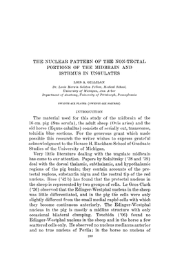 The Nuclear Pattern of the Non-Tectal Portions of the Midbrain and Isthmus in Ungtjlates