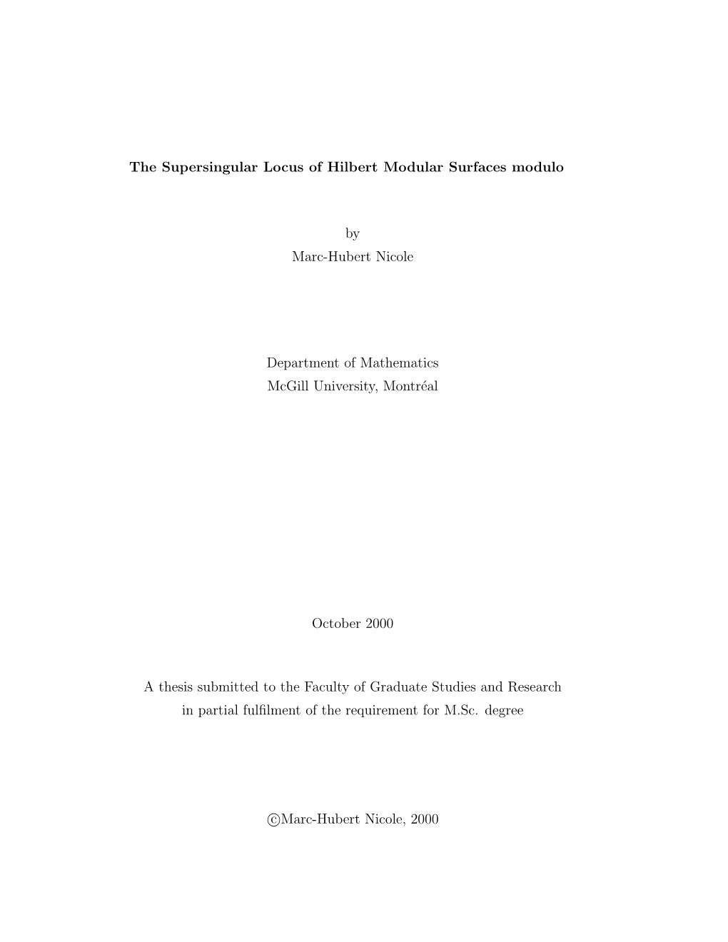 The Supersingular Locus of Hilbert Modular Surfaces Modulo P