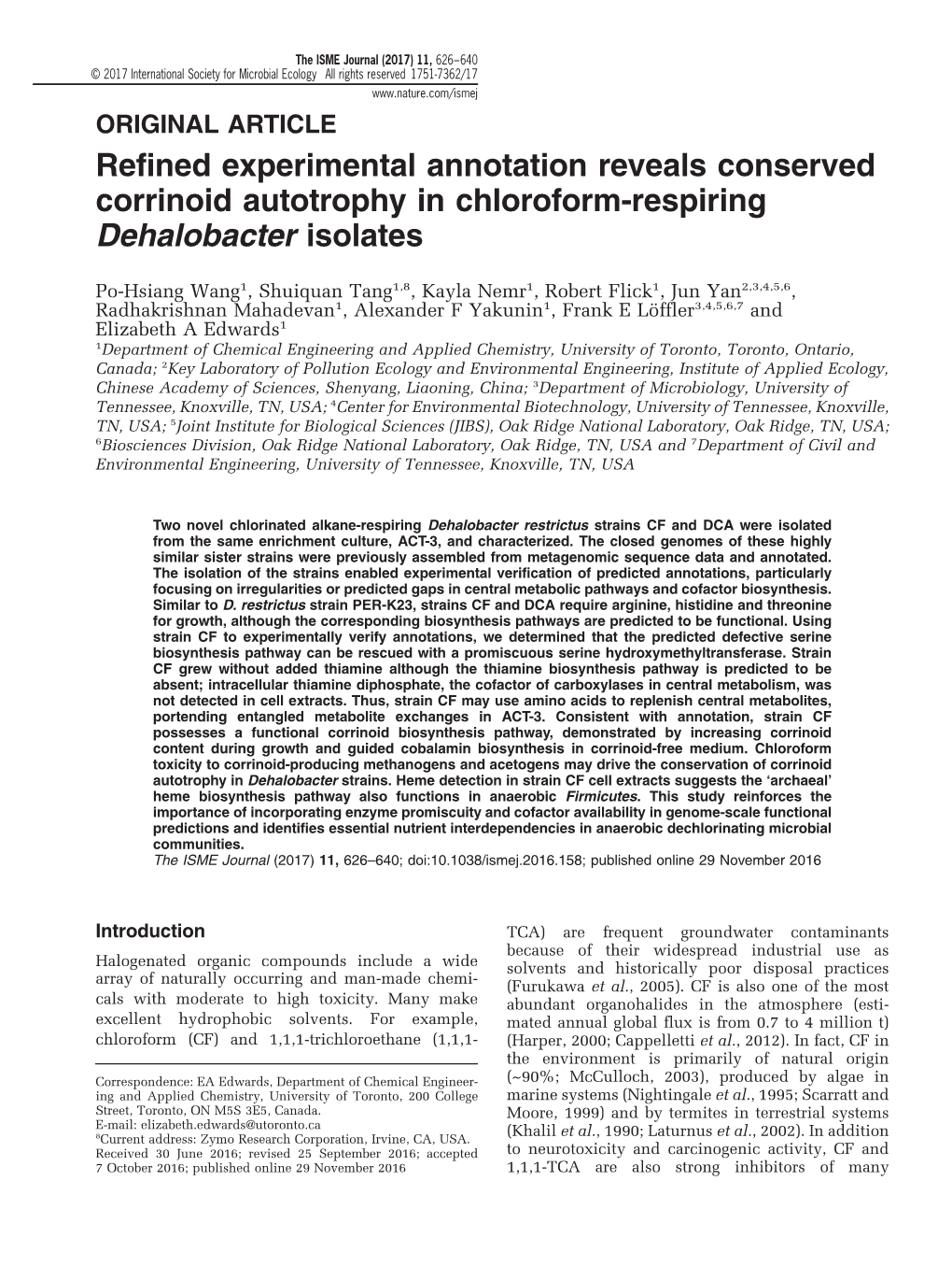 Refined Experimental Annotation Reveals Conserved Corrinoid Autotrophy in Chloroform-Respiring Dehalobacter Isolates