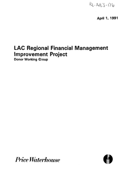 LAC Regional Financial Management Improvement Project Donor Working Group