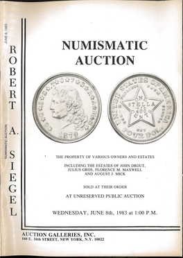 RAS 1983-06-08 Numismatic Auction Sale 619A