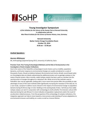 Young Investigator Symposium