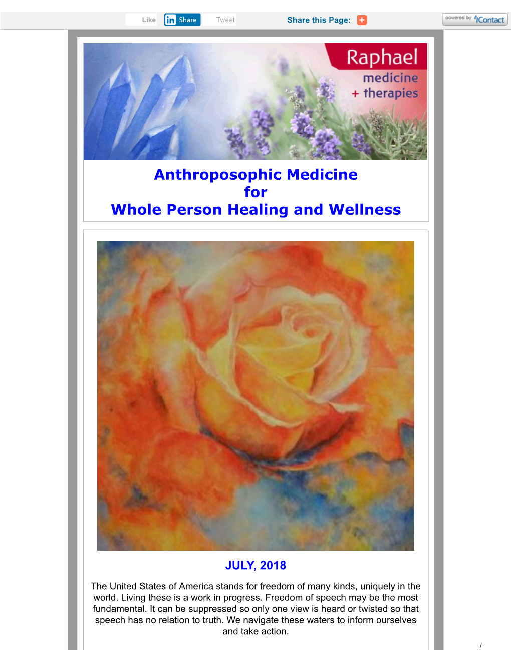Anthroposophic Medicine for Whole Person Healing and Wellness
