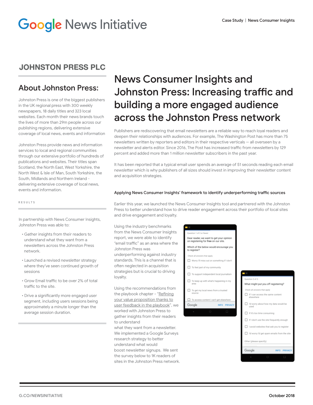 News Consumer Insights and Johnston Press: Increasing Traffic and Building a More Engaged Audience Across the Johnston Press Network