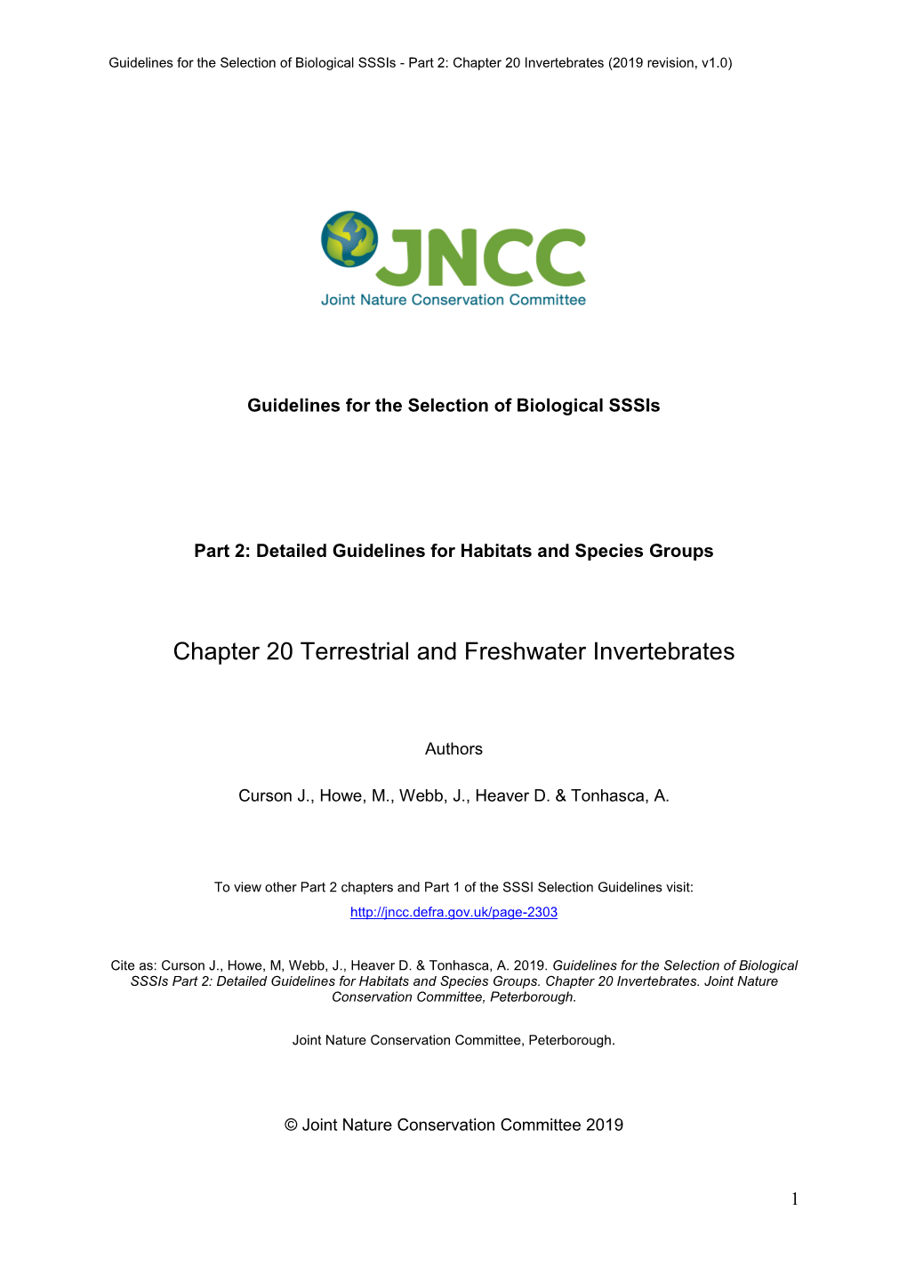 Chapter 20 Terrestrial and Freshwater Invertebrates