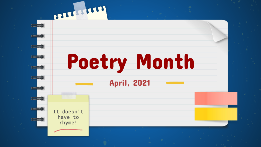 National Poetry Month