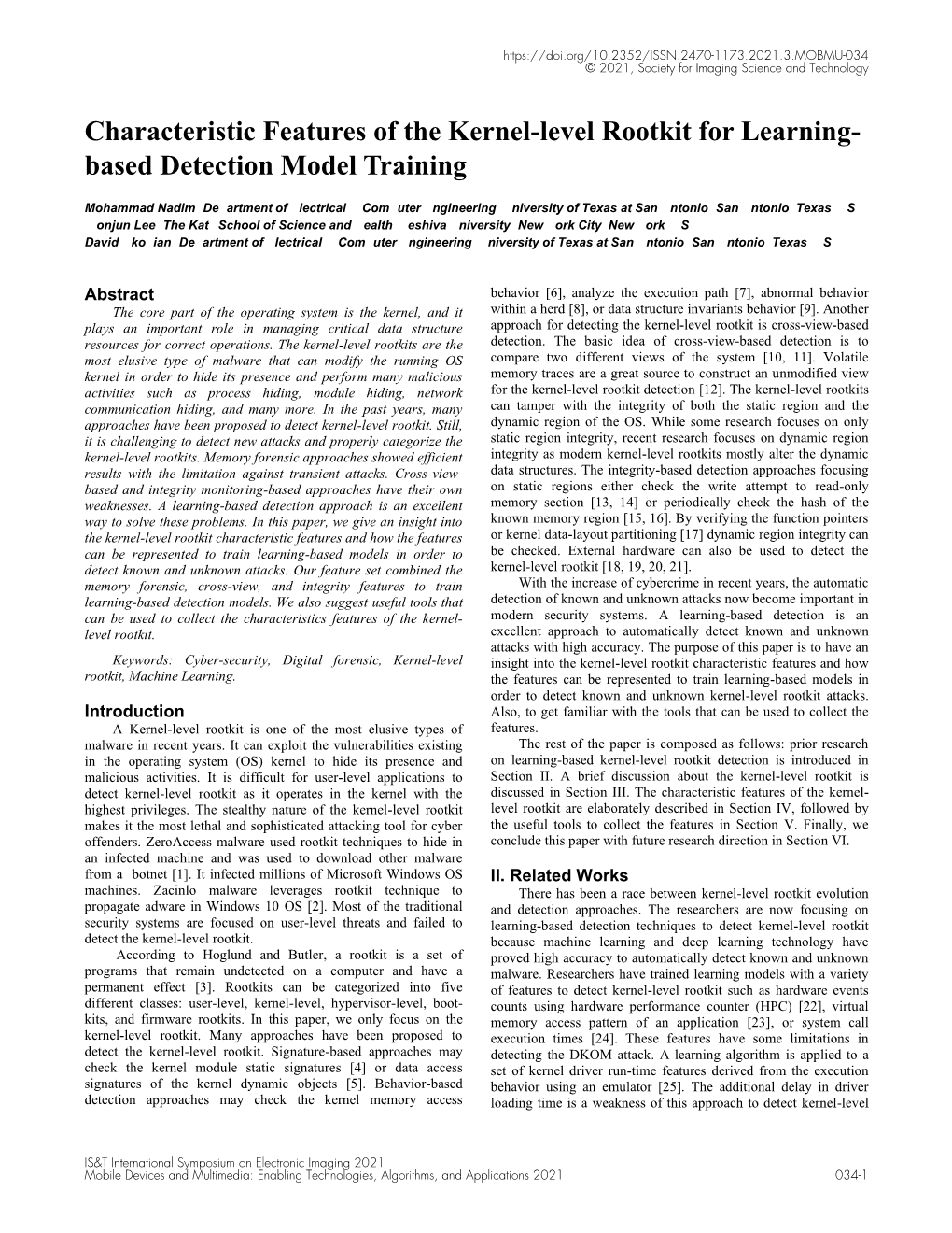 Characteristic Features of the Kernel-Level Rootkit for Learning-Based Detection Model Training
