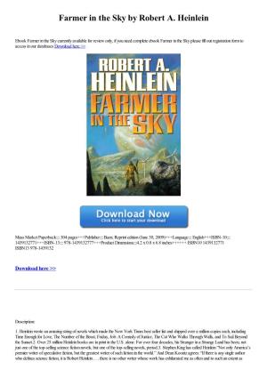 Farmer in the Sky by Robert A. Heinlein [Book]