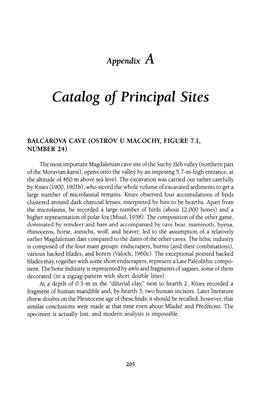 Catalog of Principal Sites