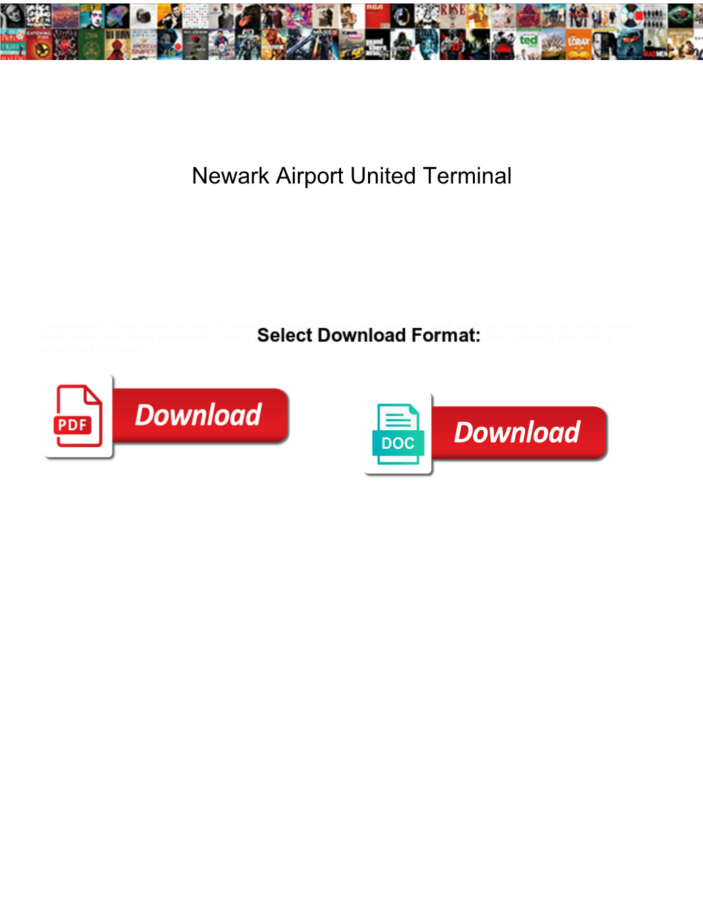 Newark Airport United Terminal