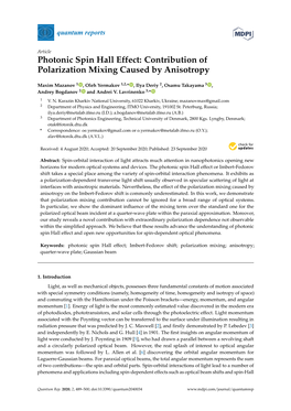 Photonic Spin Hall Effect: Contribution of Polarization Mixing Caused by Anisotropy