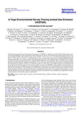 A Virgo Environmental Survey Tracing Ionised Gas Emission (VESTIGE) I