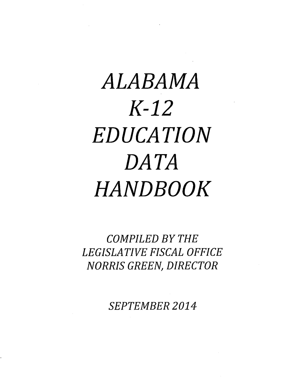 Alabama Education Data Handbook