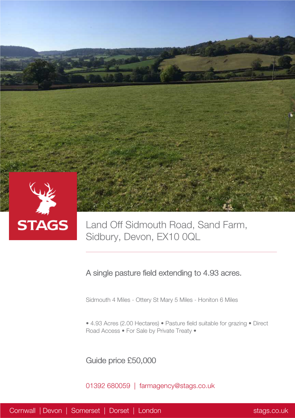 Land Off Sidmouth Road, Sand Farm, Sidbury, Devon, EX10 0QL