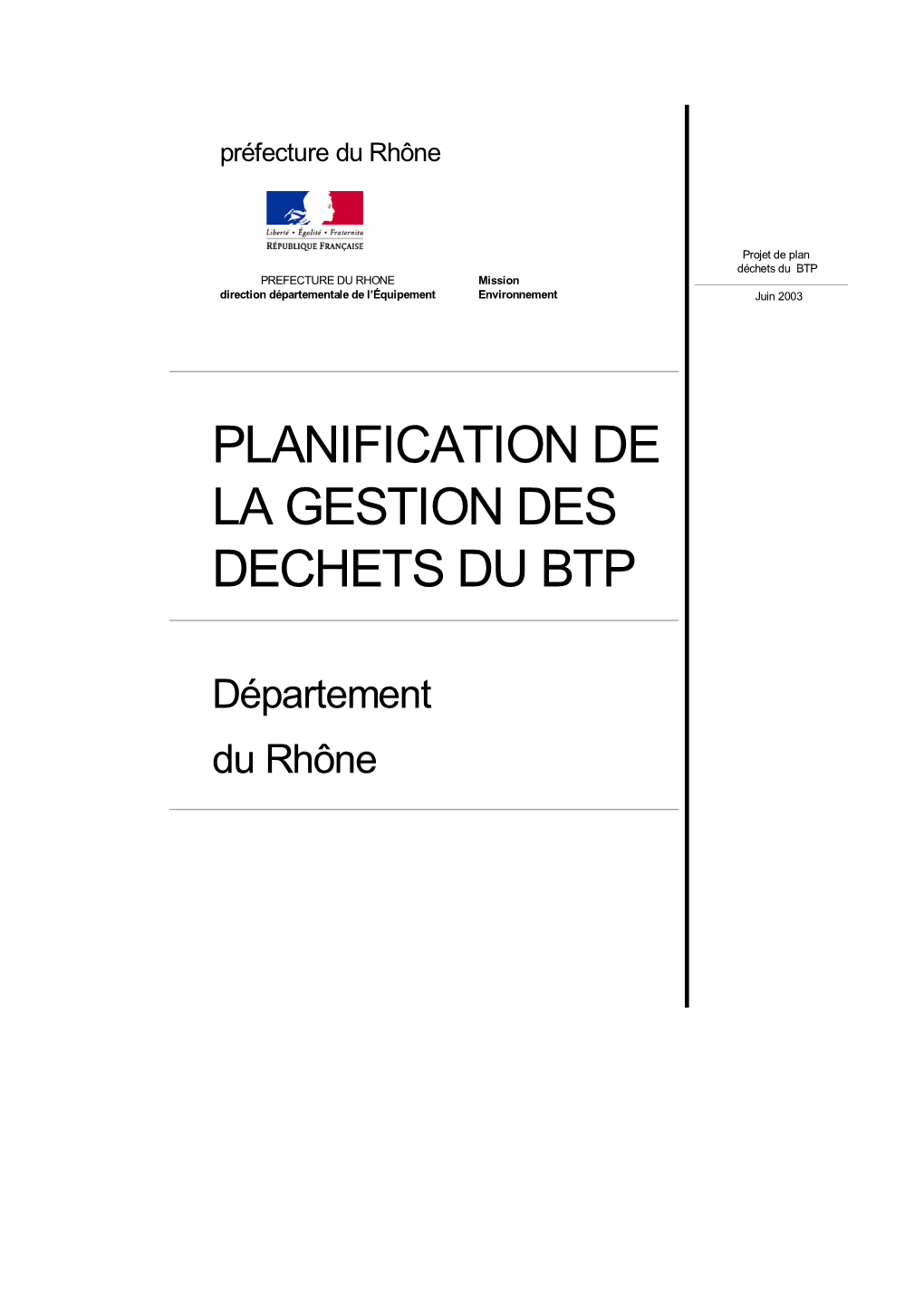 Plan De Gestion Des Dechets Du Btp