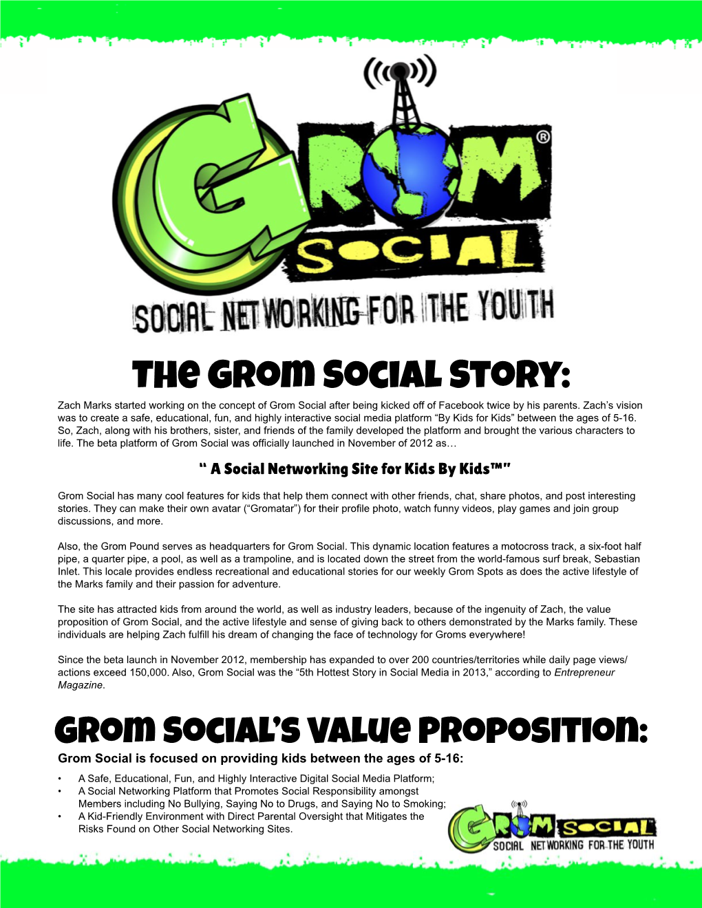 The Grom Social Story: Zach Marks Started Working on the Concept of Grom Social After Being Kicked Off of Facebook Twice by His Parents