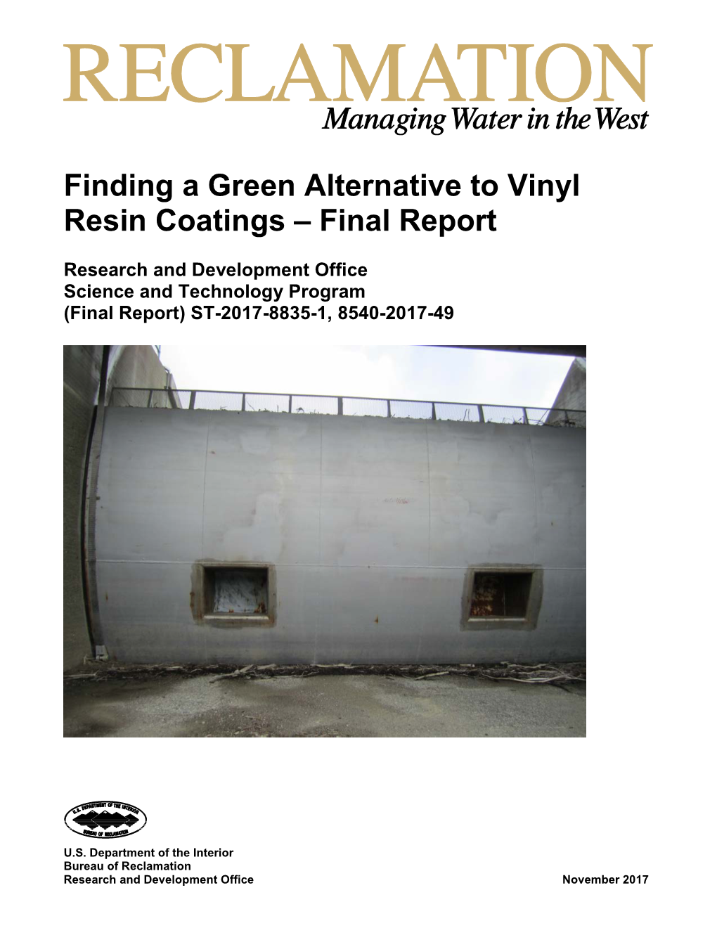 Finding a Green Alternative to Vinyl Resin Coatings – Final Report