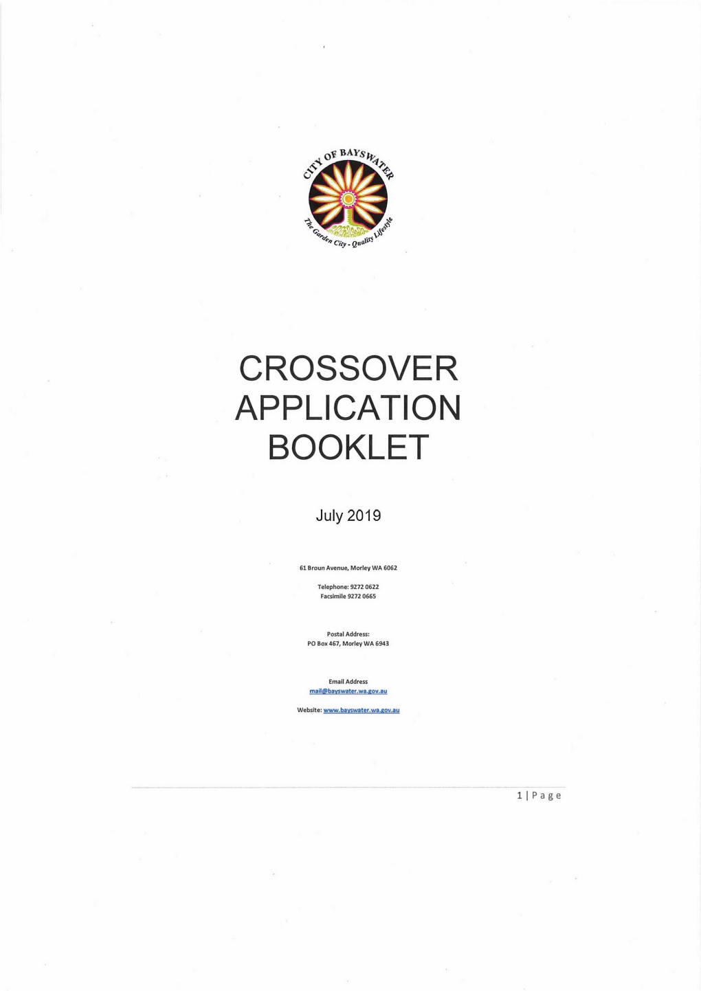 Crossover Application Booklet