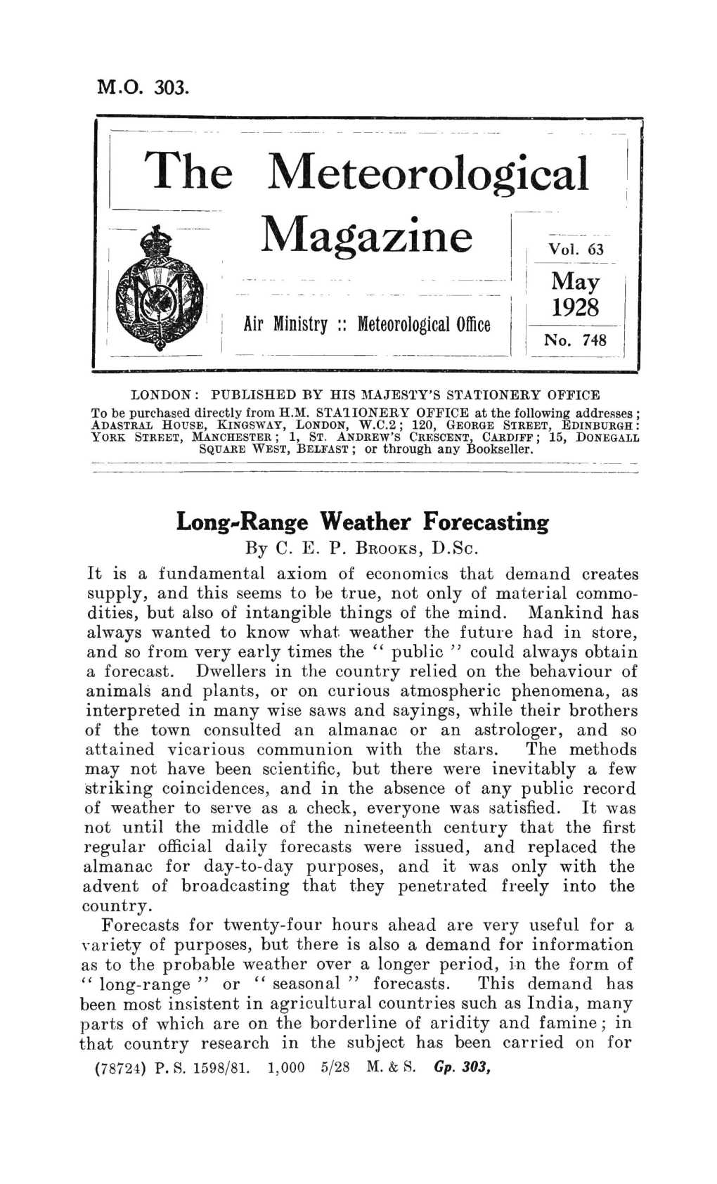 The Meteorological Magazine