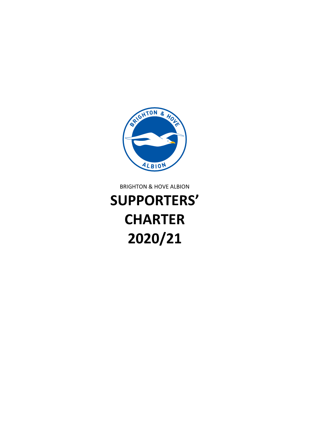 Supporters' Charter 2020/21