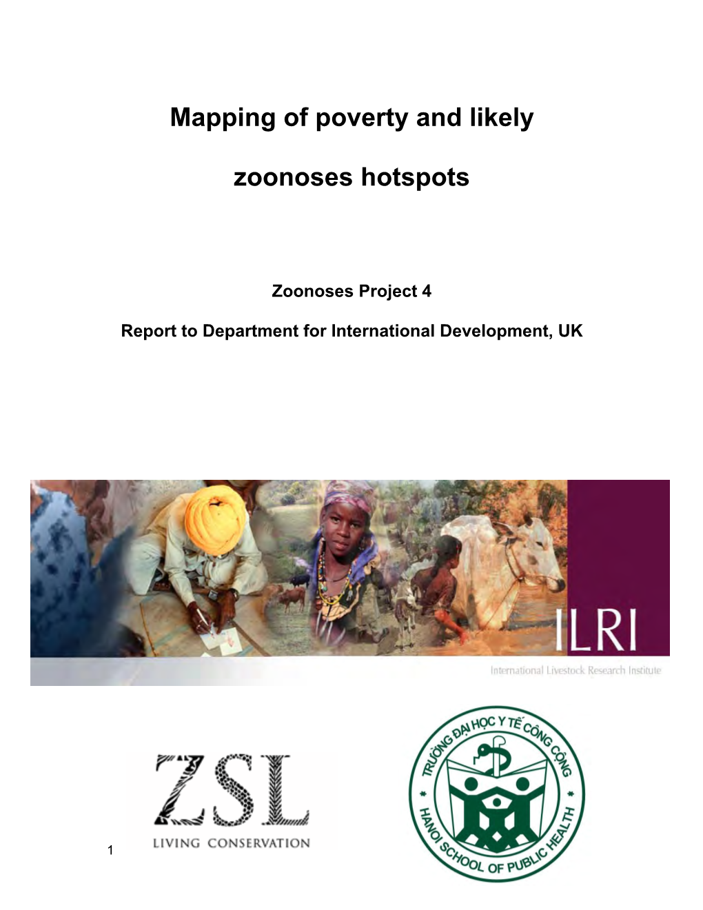 Mapping of Poverty and Likely Zoonoses Hotspots