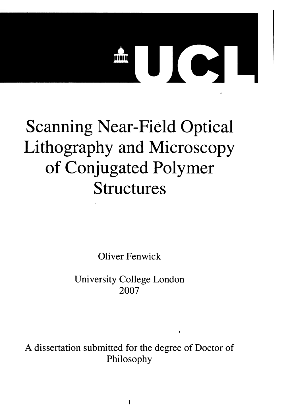 Scanning Near-Field Optical Lithography and Microscopy of Conjugated Polymer Structures