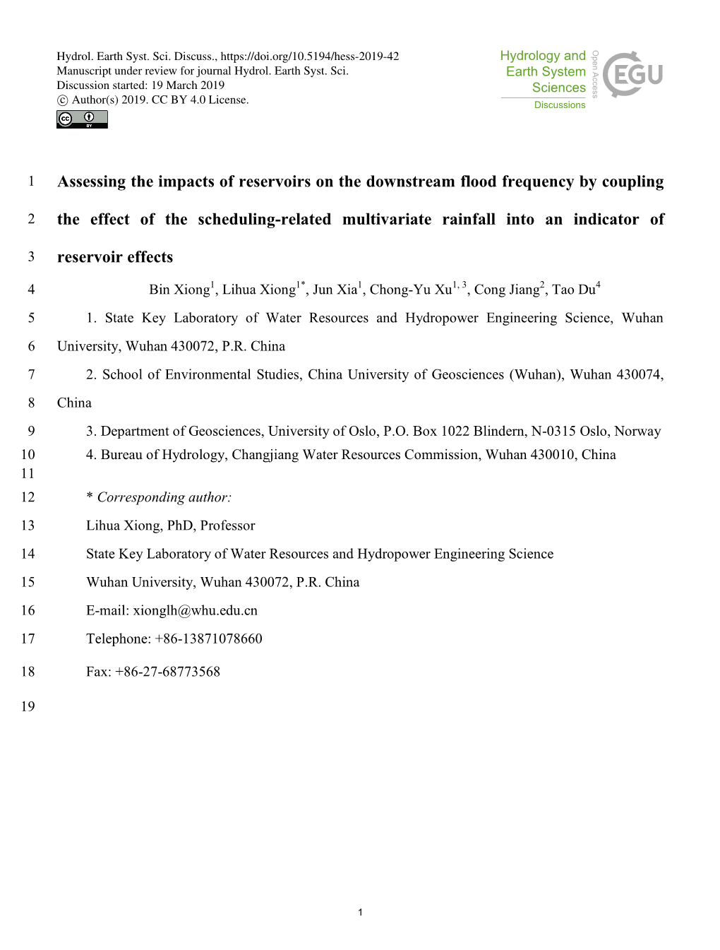 Assessing the Impacts of Reservoirs on the Downstream Flood Frequency by Coupling