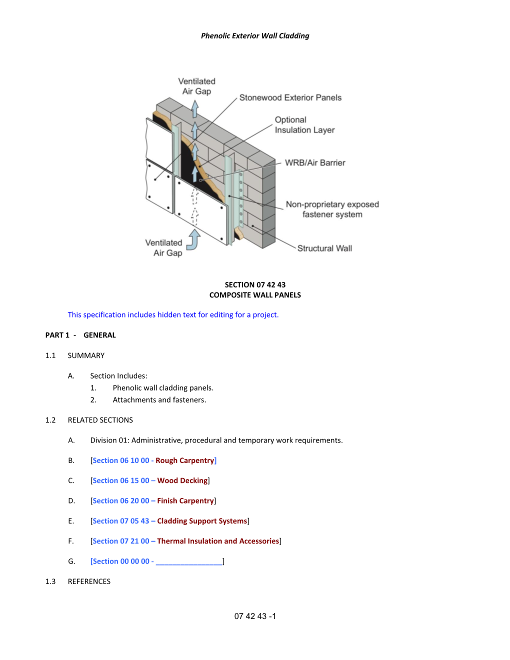 07 42 00 Wall Panels