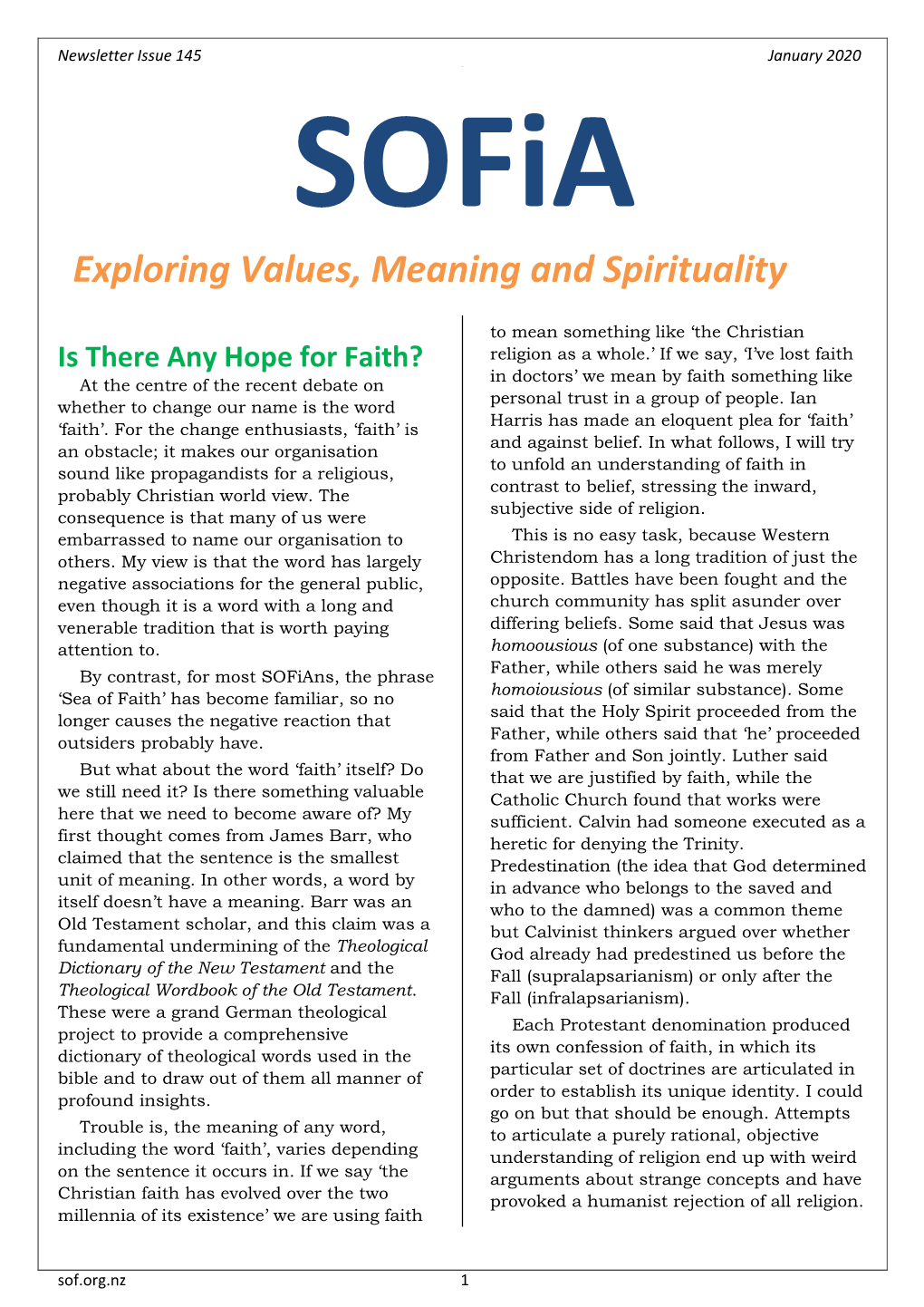 Exploring Values, Meaning and Spirituality