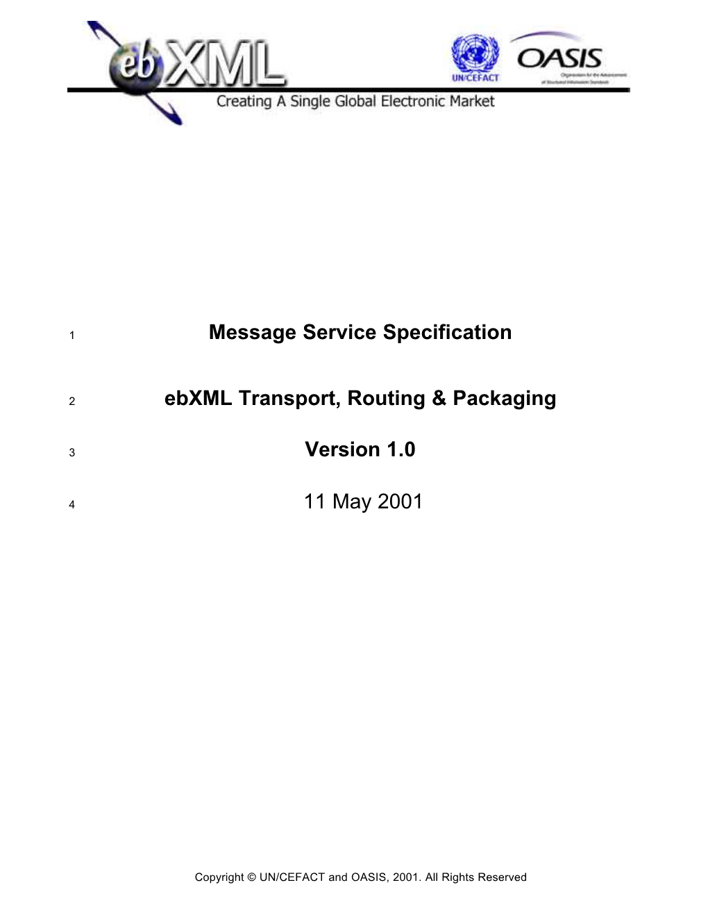 Message Service Specification Ebxml Transport, Routing & Packaging