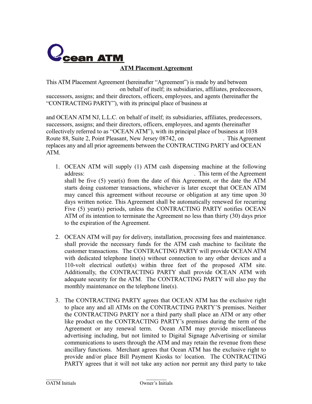 New Placement Agreement (Rs4558;1)