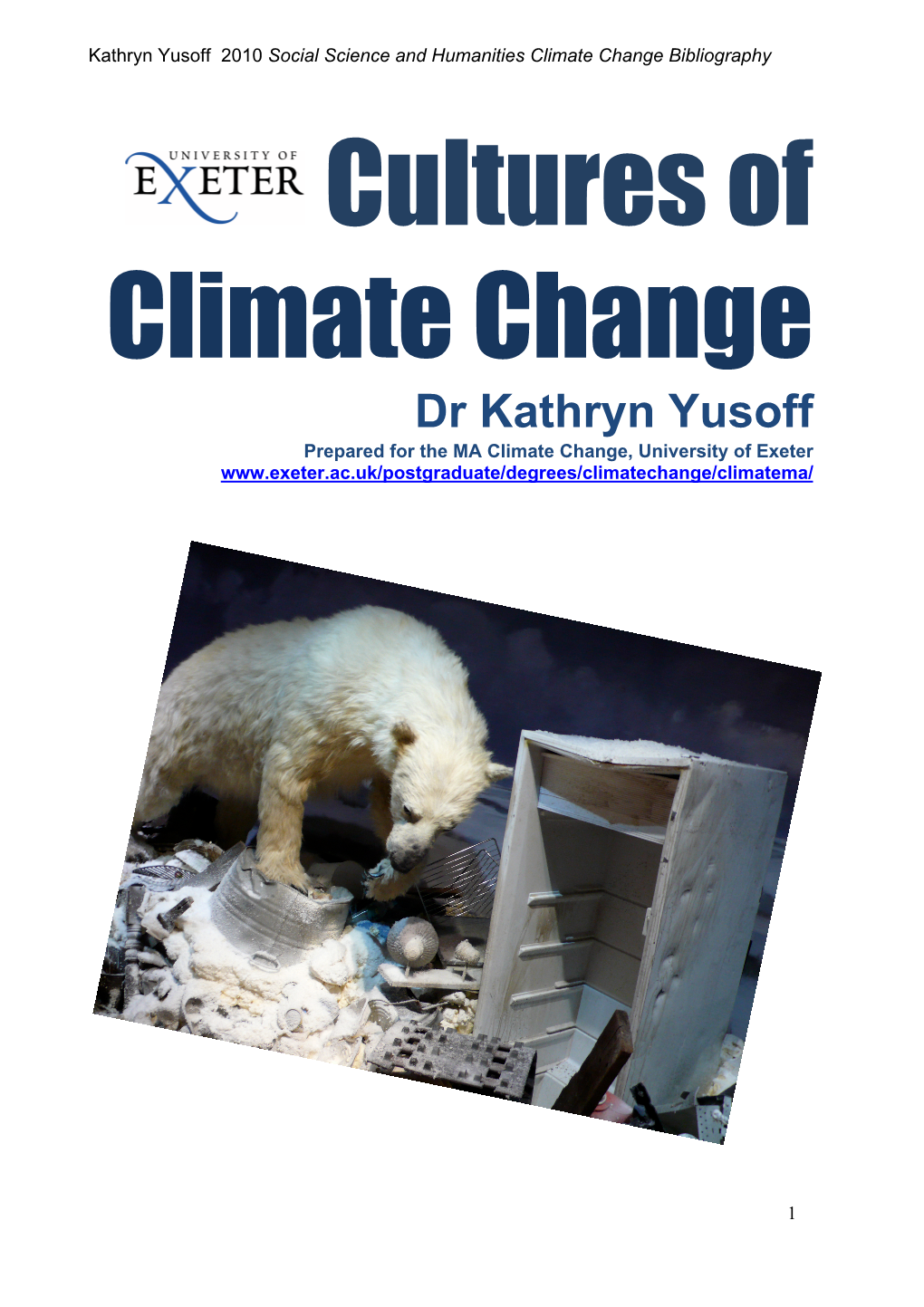 Social Science and Humanities Climate Change Bibliography