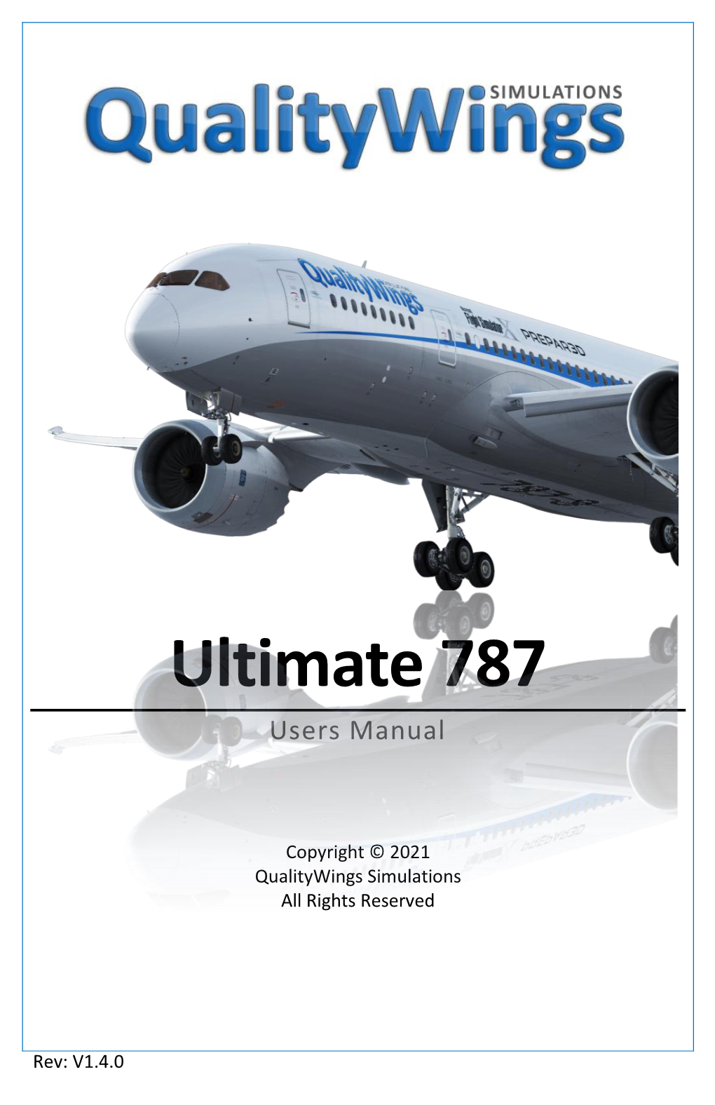 Qualitywings Ultimate 787 Collection Users Manual