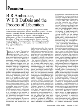 B R Ambedkar, W E B Dubois and the Process of Liberation