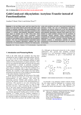 Gold-Catalyzed Alkynylation: Acetylene-Transfer Instead of Functionalization