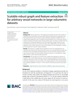 Scalable Robust Graph and Feature Extraction for Arbitrary Vessel Networks in Large Volumetric Datasets