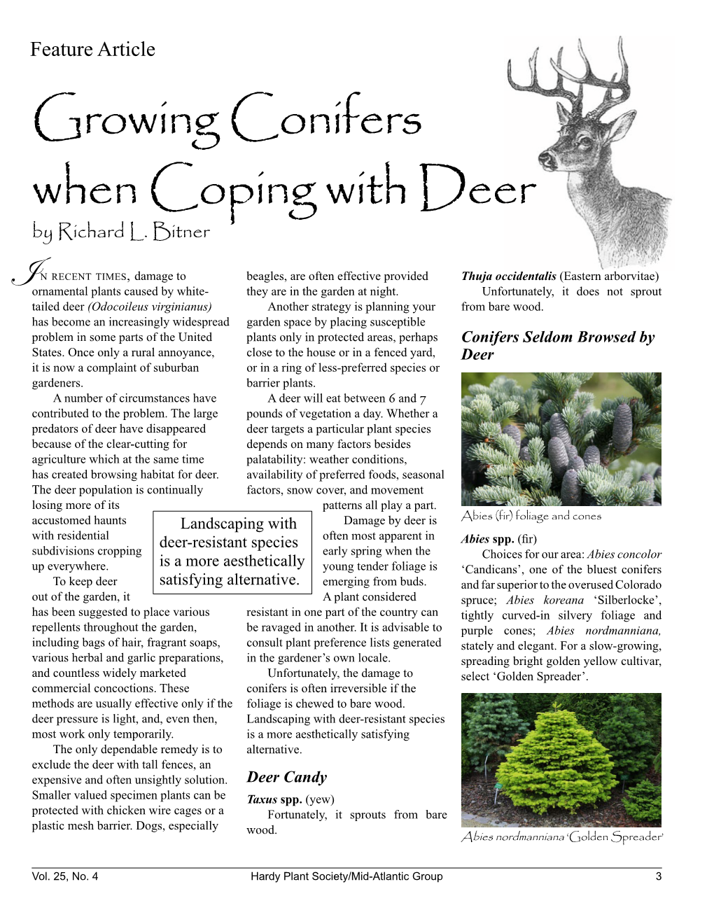Growing Conifers When Coping with Deer by Richard L