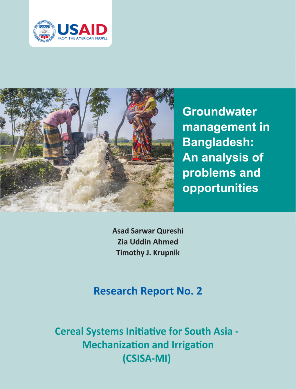 Groundwater Management in Bangladesh: an Analysis of Problems and Opportunities