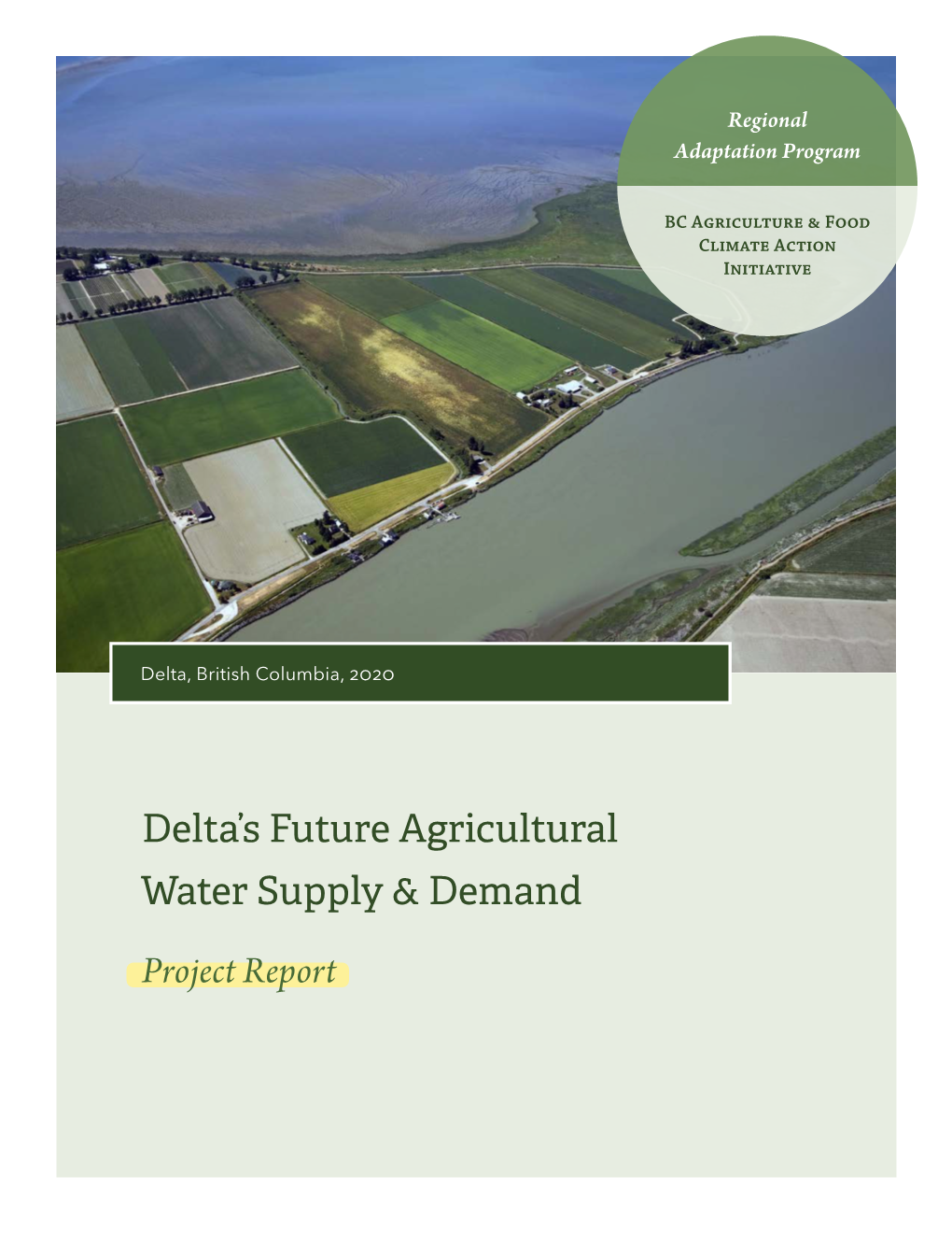 Delta's Future Agricultural Water Supply & Demand: Project Report