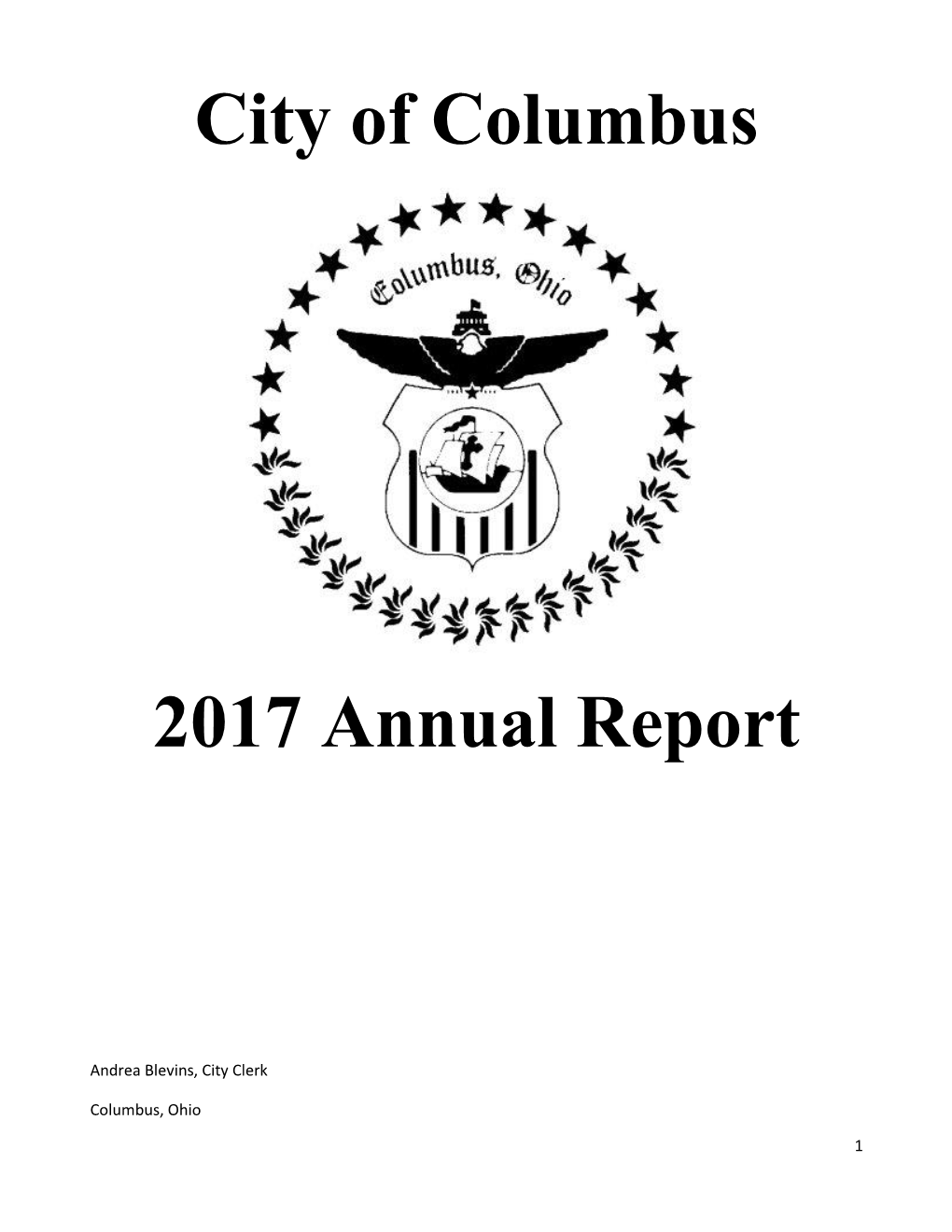 City of Columbus 2017 Annual Report