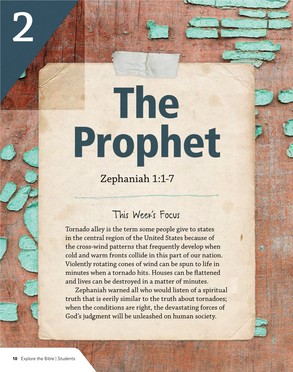 This Week's Focus Zephaniah 1:1-7