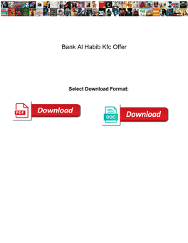 Bank Al Habib Kfc Offer