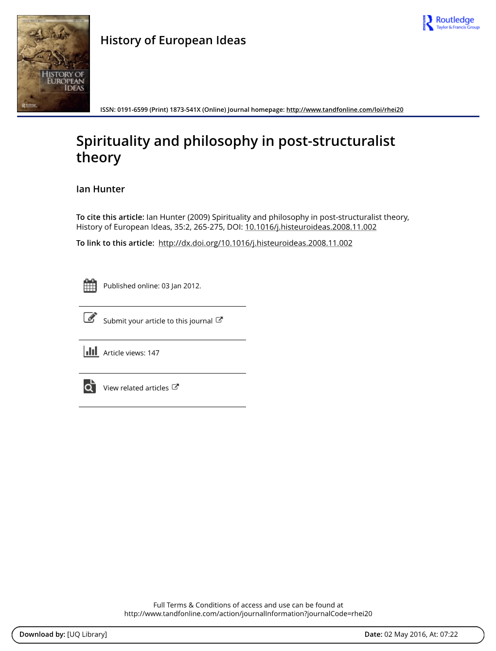 Spirituality and Philosophy in Post-Structuralist Theory