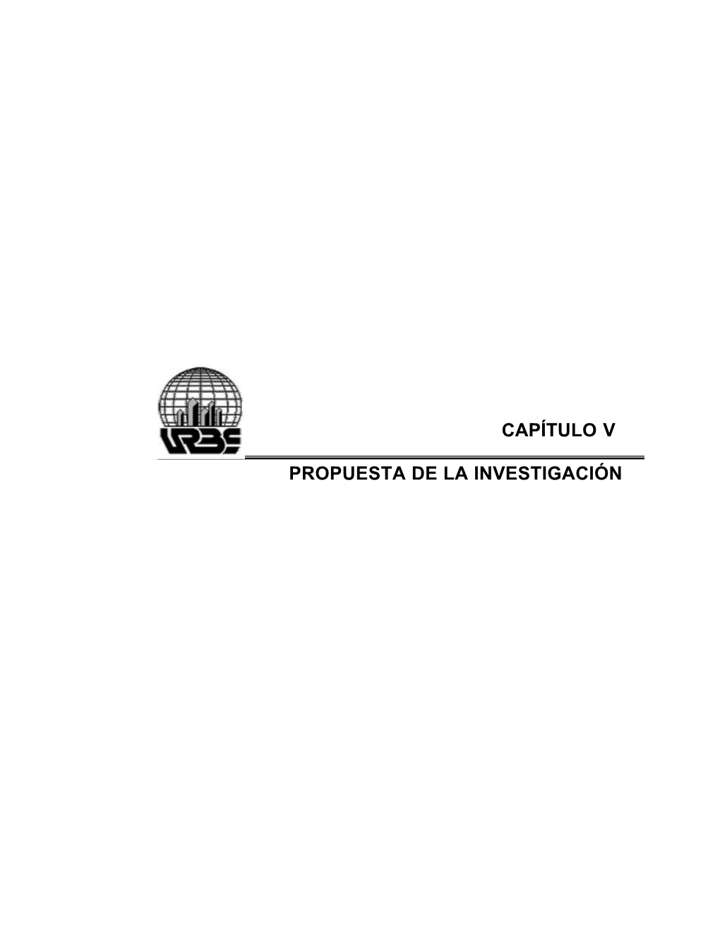 Capitulo V Propuesta De La Investigacion