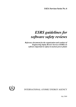 ESRS Guidelines for Software Safety Reviews