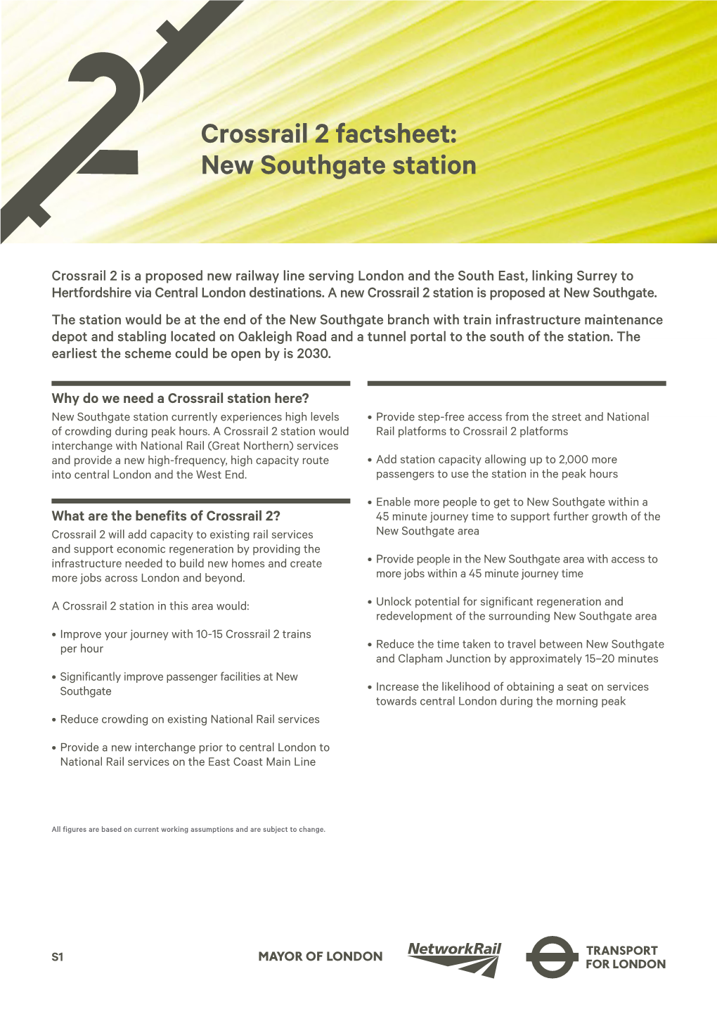 Crossrail 2 Factsheet: New Southgate Station
