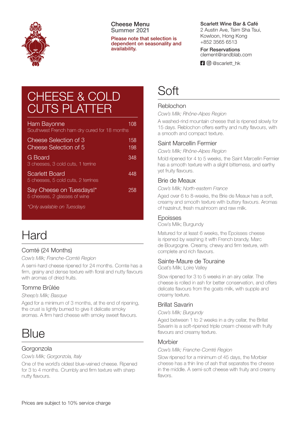 Hard Blue Soft CHEESE & COLD CUTS PLATTER