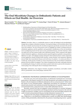 The Oral Microbiota Changes in Orthodontic Patients and Effects on Oral Health: an Overview