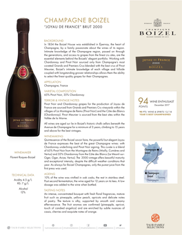 Champagne Boizel “Joyau De France” Brut 2000