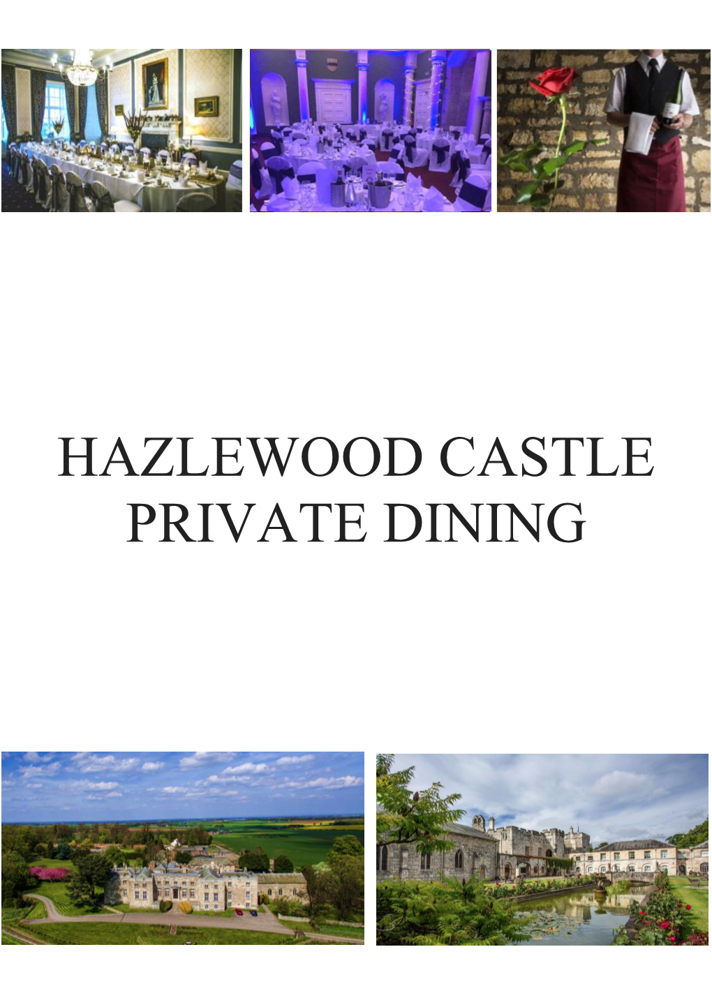 Hazlewood Castle Private Dining